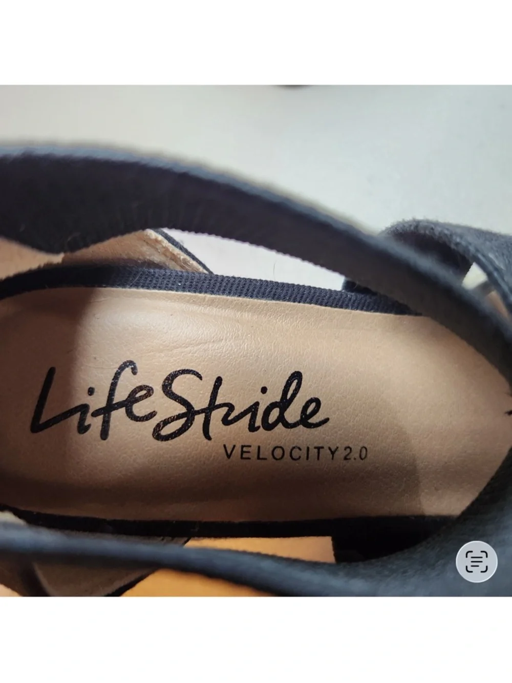 New LifeStride Black Thrive Espadrille Wedge Sandals 8 Wide Comfort Arch Support